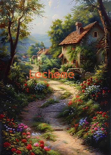 Avezano Beautiful Flower Countryside Oil Panting Photography Backdrop By Lecheme Ruby Gu