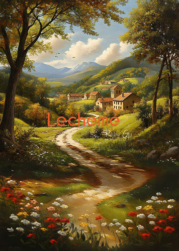 Avezano Romantic Flowers Rural Oil Panting Photography Backdrop By Lecheme Ruby Gu