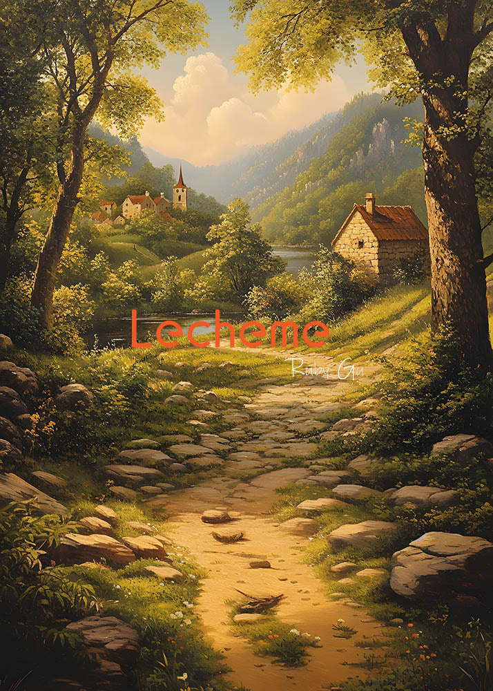 Avezano Tranquility Rural Landscape Oil Panting Photography Backdrop By Lecheme Ruby Gu