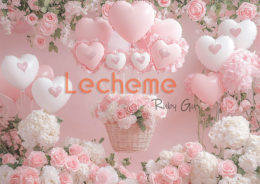 Avezano Light Pink Party Valentine's Day Photography Backdrop By Lecheme Ruby Gu