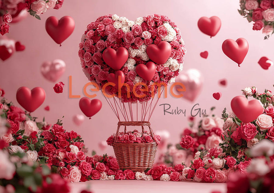 Avezano Red Rose Valentine's Day Photography Backdrop By Lecheme Ruby Gu