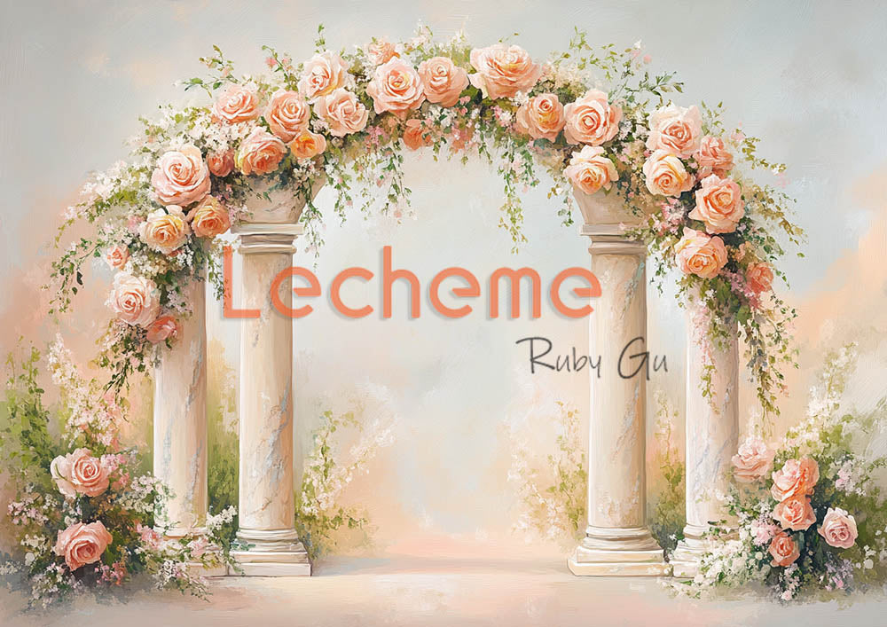 Avezano Spring Rose Bohemian Arch Photography Backdrop By Lecheme Ruby Gu