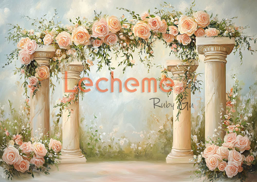 Avezano Spring Bohemian Roses Photography Backdrop By Lecheme Ruby Gu