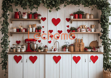 Avezano Valentine's Day Kitchen Decoration C Photography Backdrop By Lecheme Ruby Gu