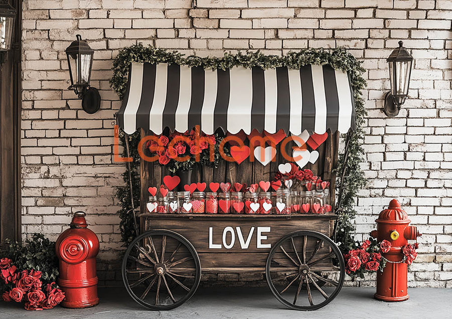 Avezano Valentine's Day  Romantic Heart A Decoration Photography Backdrop By Lecheme Ruby Gu