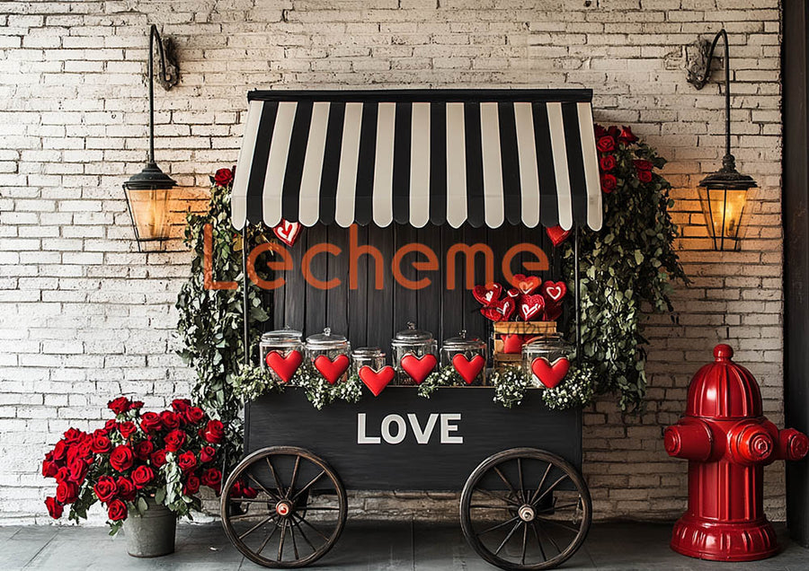 Avezano Valentine's Day  Romantic Heart C Decoration Photography Backdrop By Lecheme Ruby Gu