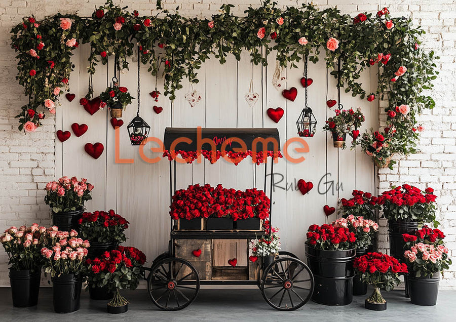 Avezano Valentine's Day  Romantic Heart I Decoration Photography Backdrop By Lecheme Ruby Gu