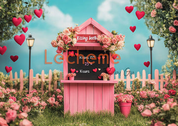 Avezano Valentine's Day Painting Kissing Booth C Photography Backdrop By Lecheme Ruby Gu