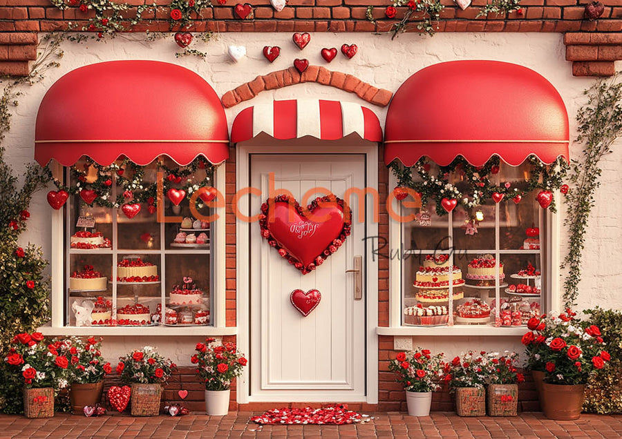 AvezanoValentine's Day Red Store A Photography Backdrop By Lecheme Ruby Gu