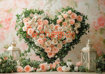 Avezano Valentine's Day Heart Florals A Photography Backdrop By Lecheme Ruby Gu