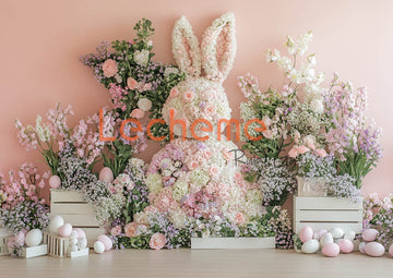 Avezano Easter Florals Bunny and Eggs A Photography Backdrop By Lecheme Ruby Gu