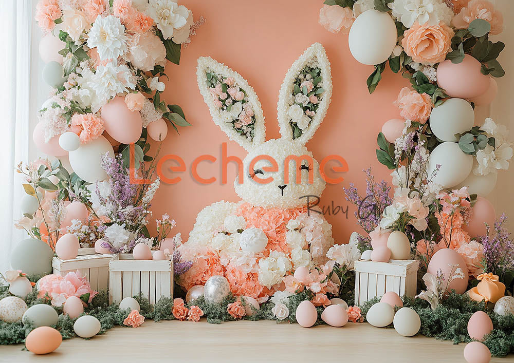 Avezano Easter Florals Bunny and Eggs J Photography Backdrop By Lecheme Ruby Gu