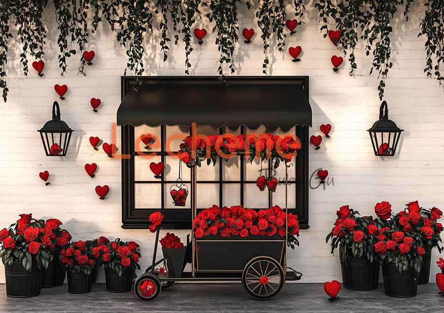 Avezano Valentine's Day Romantic Heart P Decoration Photography Backdrop By Lecheme Ruby Gu