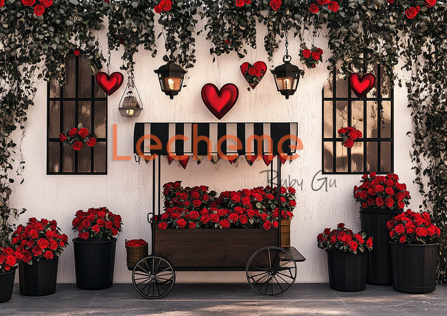 Avezano Valentine's Day Romantic Heart Q Decoration Photography Backdrop By Lecheme Ruby Gu