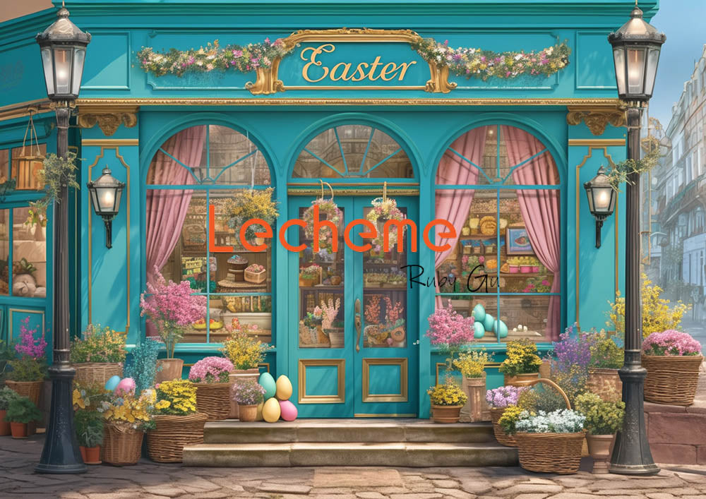 Avezano Spring Easter Roadside Shop Photography Backdrop By Lecheme Ruby Gu