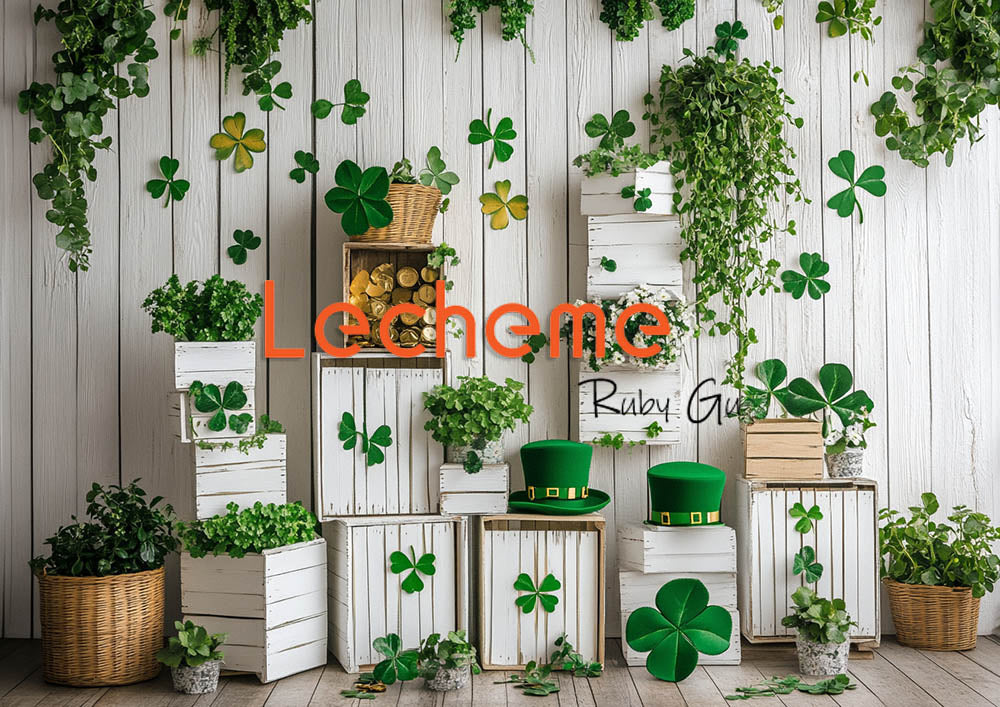 Avezano Four-Leaf Clover Photography Backdrop By Lecheme Ruby Gu