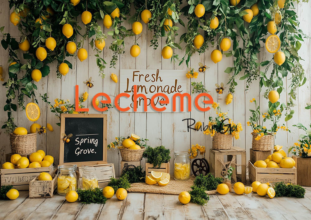 Avezano Spring Fresh Lemonade Grove Photography Backdrop By Lecheme Ruby Gu