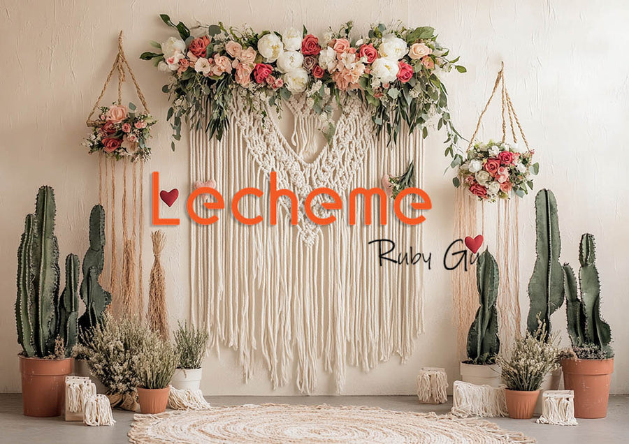 Avezano Bohemian Cactus Style Decoration Photography Backdrop By Lecheme Ruby Gu