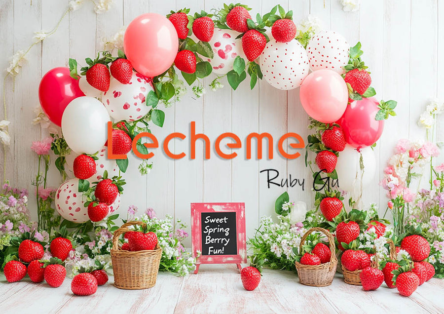 Avezano Sweet Spring Berrry Fun Photography Backdrop By Lecheme Ruby Gu