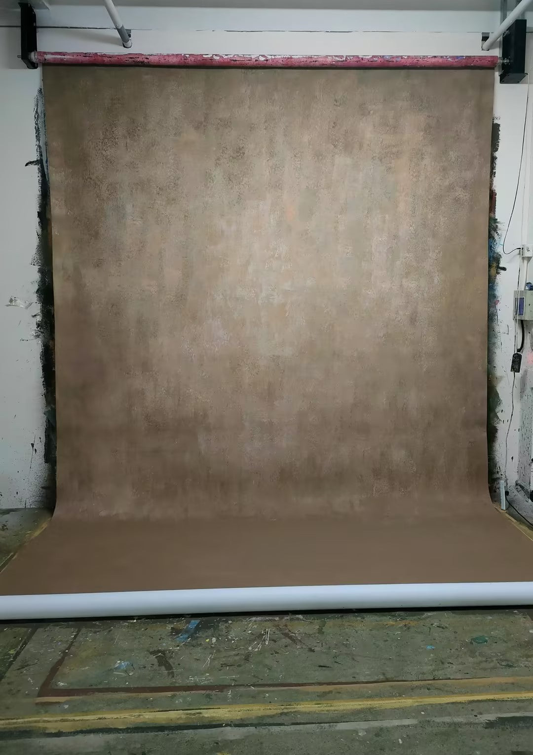 Avezano Brown Texture Abstract Hand Painted Canvas Photography Backdrop