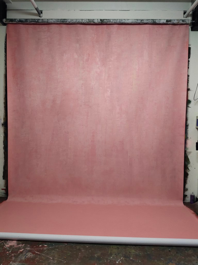 Avezano Pink Gradient Texture Abstract Hand Painted Canvas Photography Backdrop