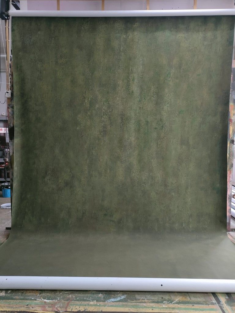 Avezano Dark green Gradient Texture Abstract Hand Painted Canvas Photography Backdrop