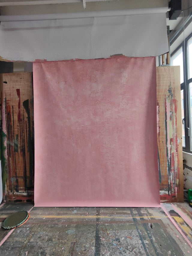 Avezano Pink Gradient Texture Abstract Hand Painted Canvas Photography Backdrop