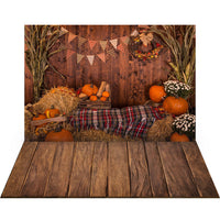 Avezano Halloween Pumpkin Decorations 2 pcs Set Backdrop-AVEZANO