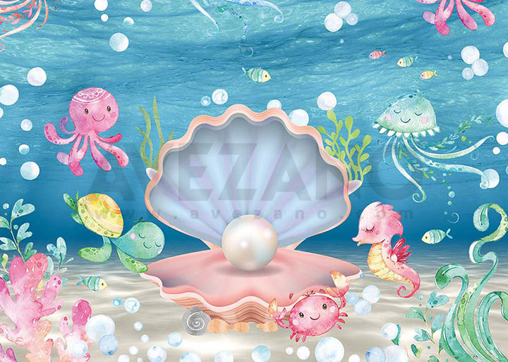 Avezano Sea Pearl Shell Photography Backdrop-AVEZANO