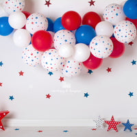 Avezano Independence Day Balloon Party Baby First Birthday Backdrop for Photography By Paula Easton