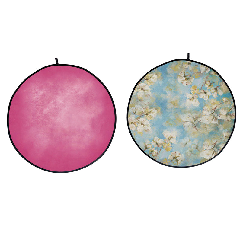 Avezano Spring Flower and Pink Collapsible Backdrop Photography