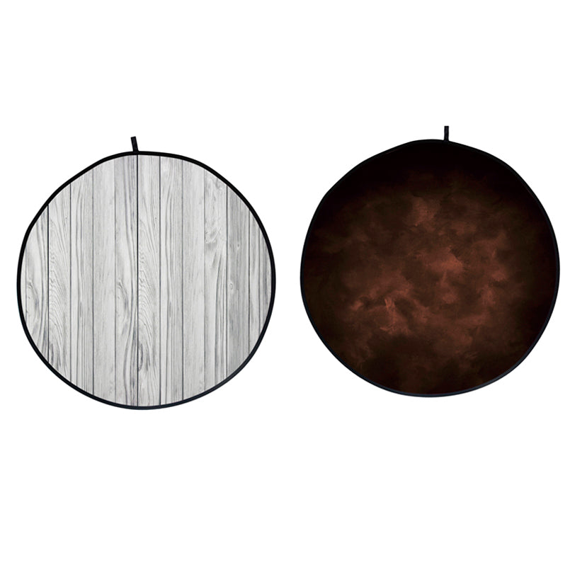 Avezano Abstract Brown and Whiter Wood Collapsible Backdrop Photography