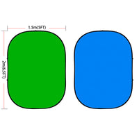 Avezano Blue and Green Collapsible Backdrop Photography