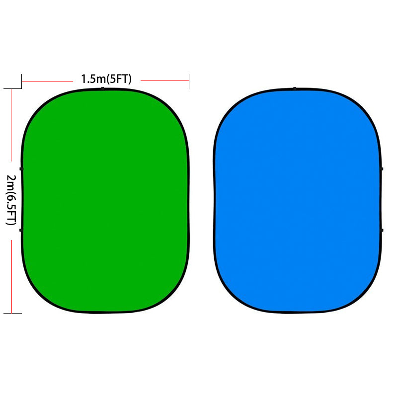 Avezano Blue and Green Collapsible Backdrop Photography