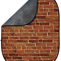 Avezano Grey and Red Brick Walls Collapsible Backdrop Photography