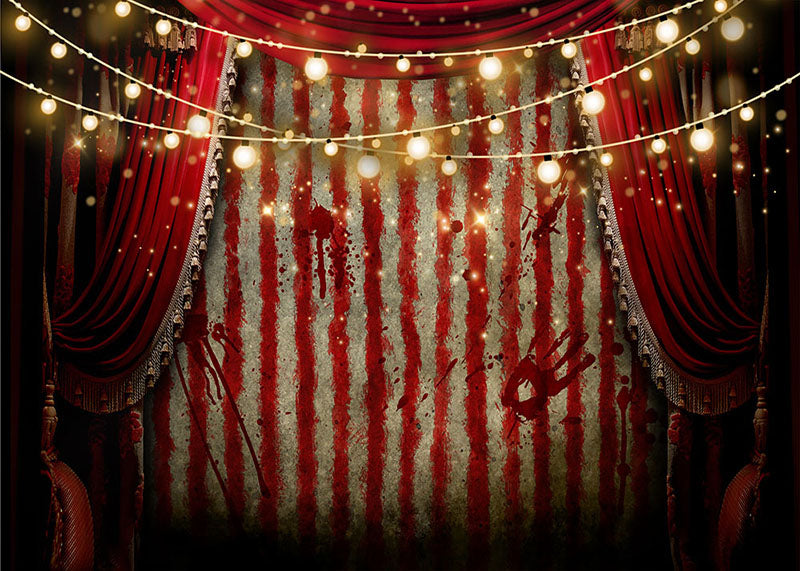 Avezano Fall Halloween Red Blood 2 pcs Set Backdrop