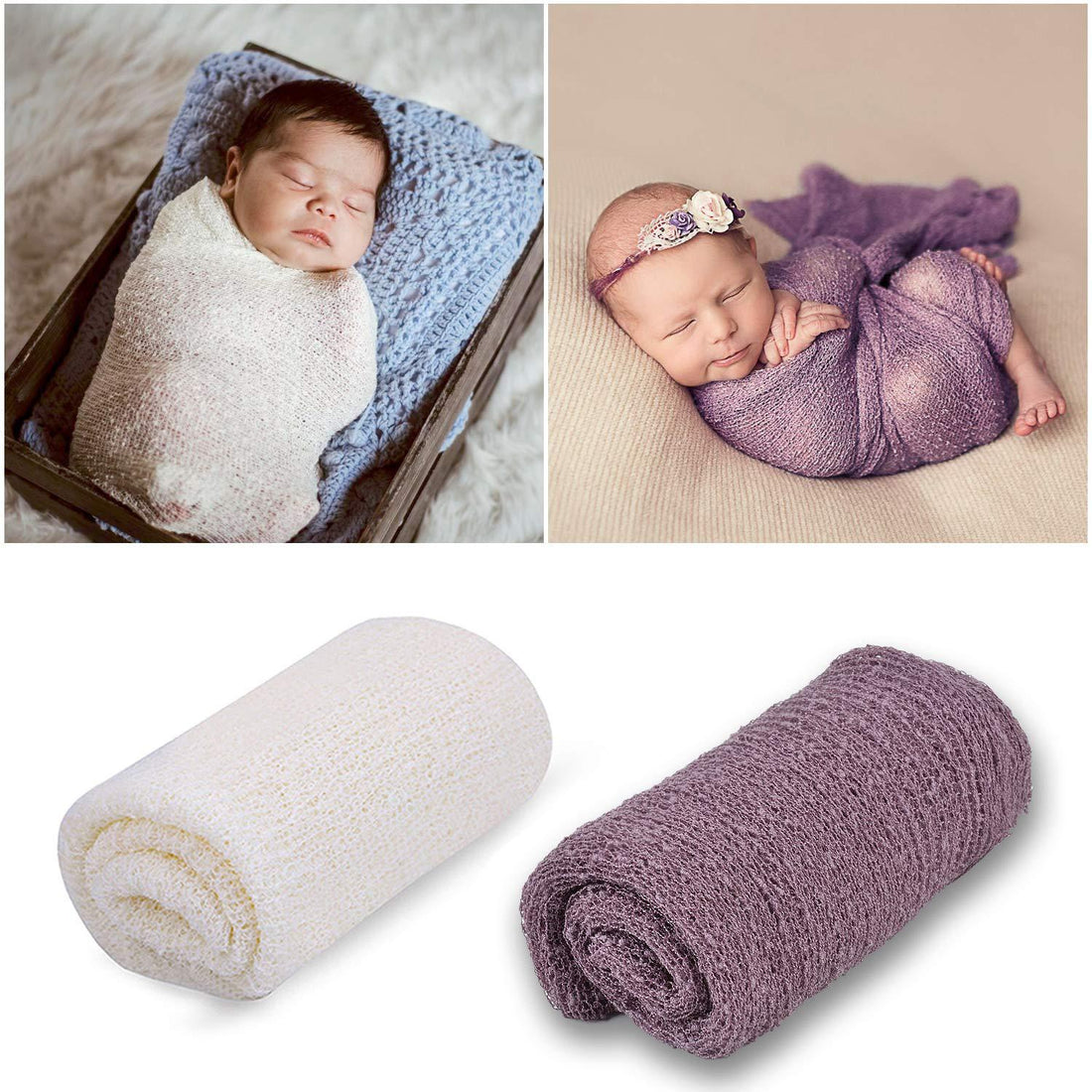 Avezano Newborn Wrap DIY Photo Prop Set of 2