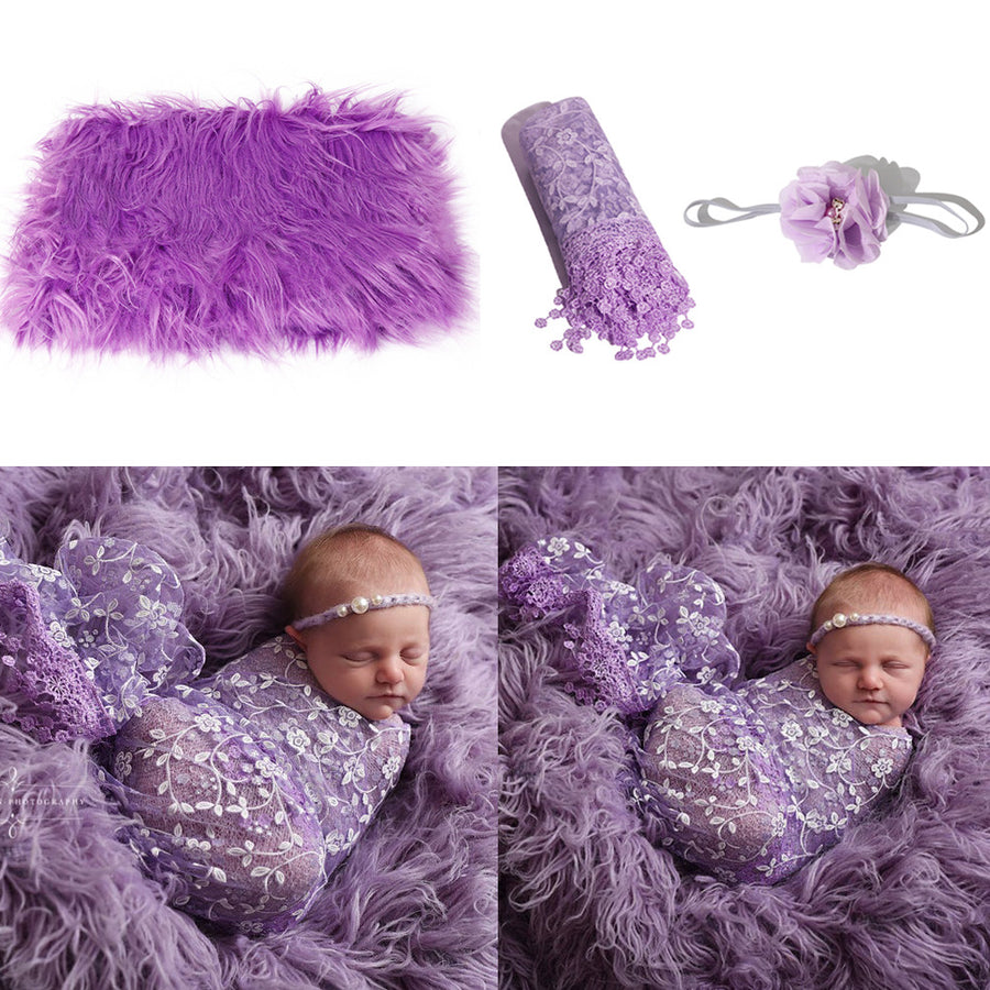 Avezano New Baby Elastic Wrap Yarn 3-piece Set Props