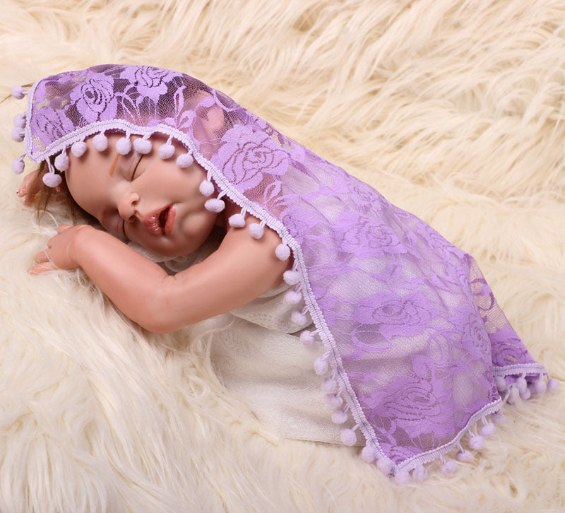 Avezano Newborn Photography Props Baby Stretch Lace Wrap