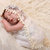 Avezano Newborn Photography Props Baby Stretch Lace Wrap