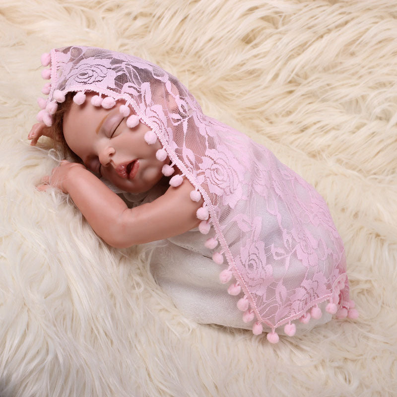 Avezano Newborn Photography Props Baby Stretch Lace Wrap