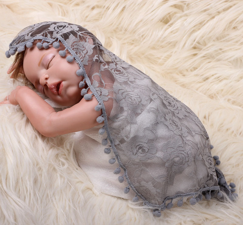 Avezano Newborn Photography Props Baby Stretch Lace Wrap