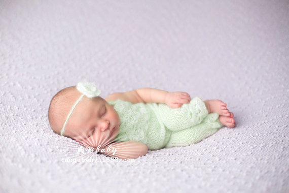 Avezano Newborn Photography Wool Mohair Knitted Clothes for Baby Photos