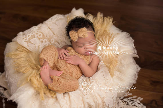 Avezano Newborn Photography Wool Mohair Knitted Clothes for Baby Photos