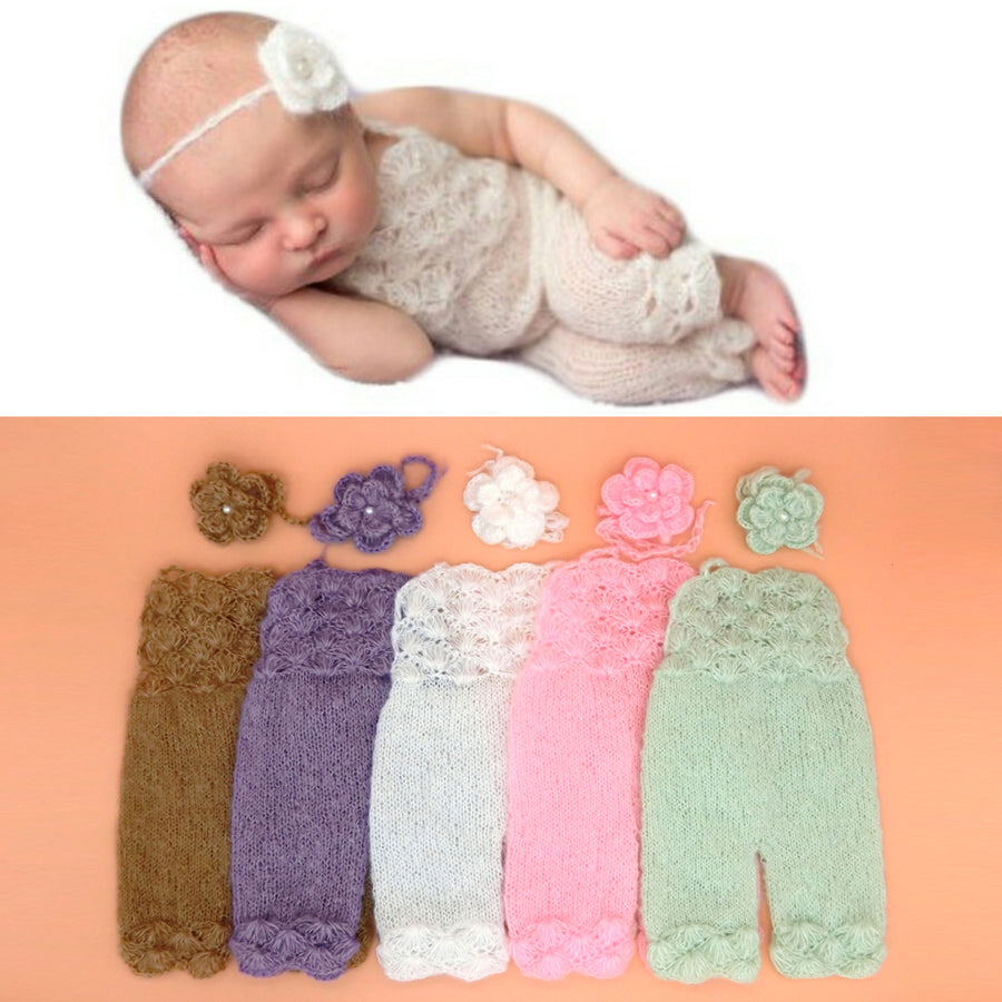 Avezano Newborn Photography Wool Mohair Knitted Clothes for Baby Photos