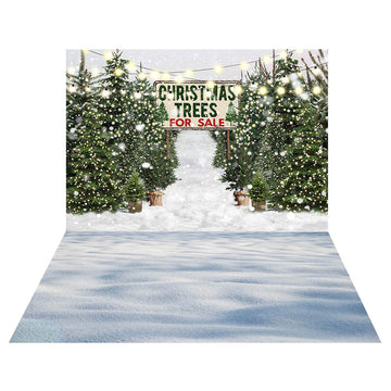 Avezano Christmas Woods 2 pcs Set Backdrop-AVEZANO