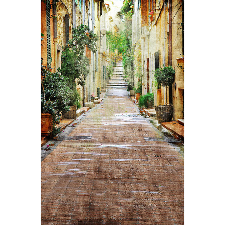 Avezano Street View With Stairway And Houses Architecture Backdrop For Portrait Photography-AVEZANO