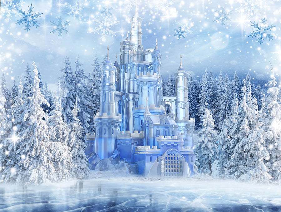 Avezano Ice and Snow Castle 2 pcs Set Backdrop