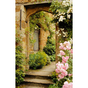 Avezano Entrance To The Alley And Flowers Photography Backdrop-AVEZANO