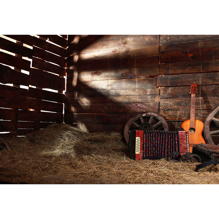 Avezano A Warehouse With Wood Door Backdrop For Portrait Photography-AVEZANO